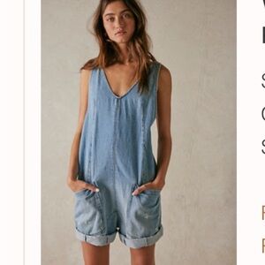 Free people High roller shortall NWT